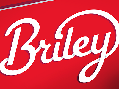 Briley Logo half tone halftone logo retro script shadow word mark wordmark