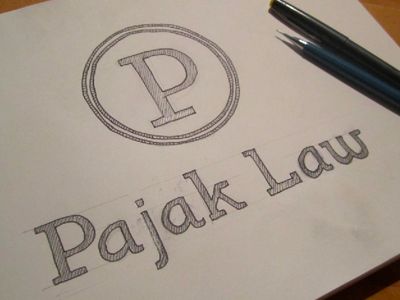 Pajak Logo custom type hand lettering logo slab serif word mark