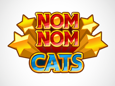 Nom Nom Cats Logo design game graphic logo