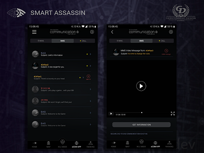 Smart Assassin Mobile Game - eCOM3 Message System