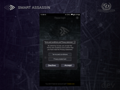 Smart Assassin Mobile Game - PopUp app design mobile game popup screen smart assassin ui ux