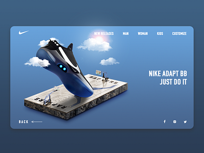 NIKE Adapt BB web branding firstshot nike ui ux web