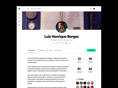 LMS Faculdade Descomplica — Profile Page design interface ui ui ux ui design ux