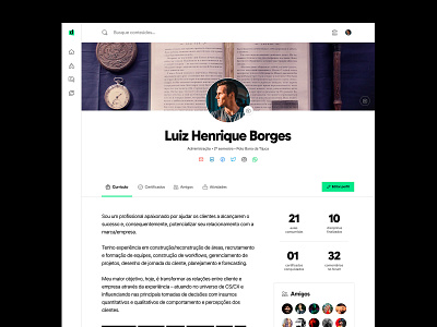 LMS Faculdade Descomplica — Profile Page