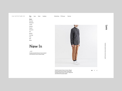 Saint Studio design fashion interface ui ux website