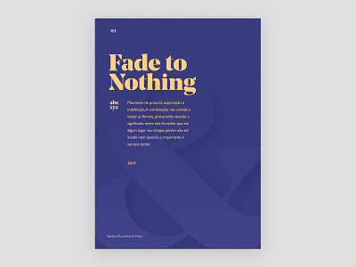 Fade to Nothing graphicdesign logo poster type typeface