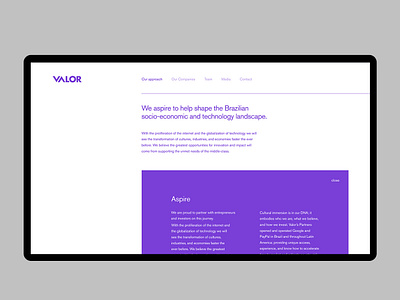 Valor Capital branding design interface logo ui ui ux ui design ux website