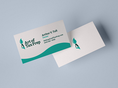 Art of Tax Prep Business Card Design branding business card design logo typography