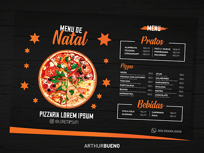 Job - Menu de Natal Pizzaria