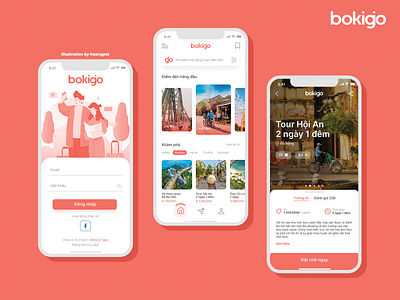 Bokigo - Concept App app design e commerce e commerce app figma illustration study travel travel app traveling ui uiux