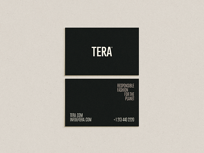 Visual Identity & Collateral for Sustainable Fashion Brand TERA brand branding branding identity business card clean design creative direction custom business card design fashion brand fashion logo layout logo logo design minimal design modern design modern fashion brand stationery stationery design visual identity