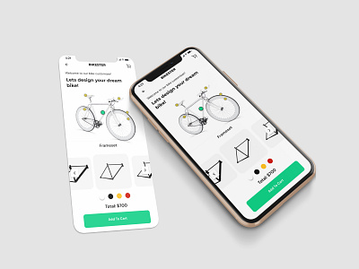 Bikester - Bike Customizer App Concept bike figma design figmadesign fixie uidesign uxdesign