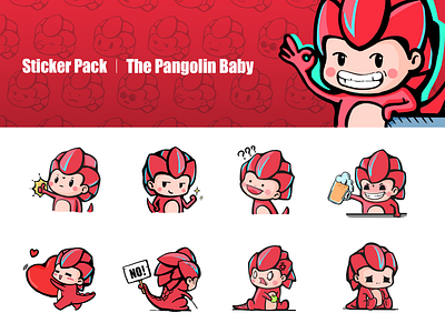 Sticker Pack:The Pangolin Baby