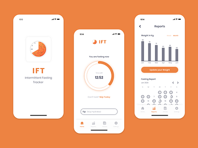 Intermittent Fasting Tracker App - UX/UI Design