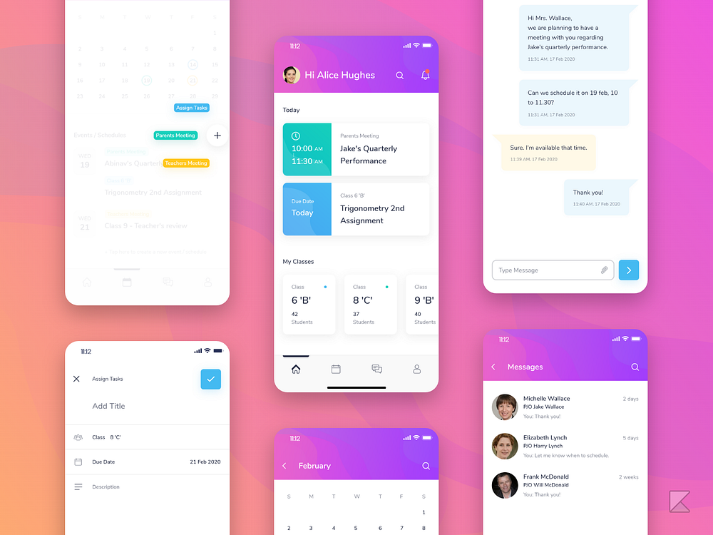 Teacher's Dashboard Of A Concept School App By Balaji Nant On Dribbble