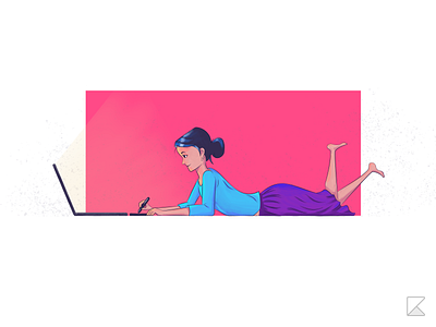 Girl working from home comfortable girl character girl illustration girl working illustration illustrator indian woman tamil girl tamil woman woman illustration woman working work from home working from home