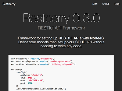 Restberry Landing Page landingpage materik restberry ui ux web