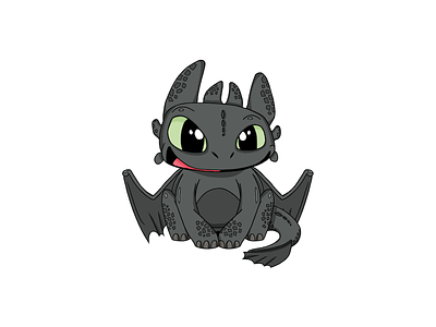 cute toothless dragon drawing