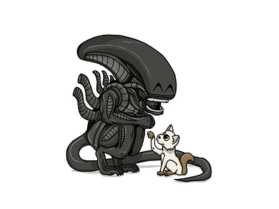 Alien alien illustration materik