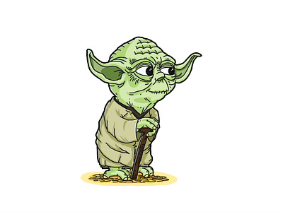 Yoda illustration materik starwars yoda