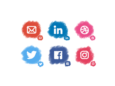 Social Icons dribbble email facebook icon icon set instagram linkedin materik social twitter