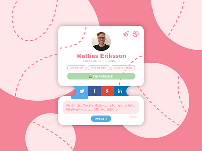 Daily UI #010 dailyui dailyui 010 designer freelance materik mattias eriksson share social ui ux