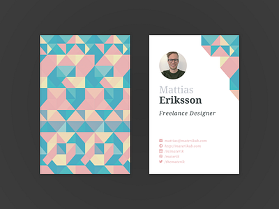 Business Card business cards materik mattias eriksson