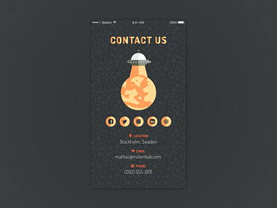 Daily UI #028 contact dailyui dailyui 028 materik mattias eriksson