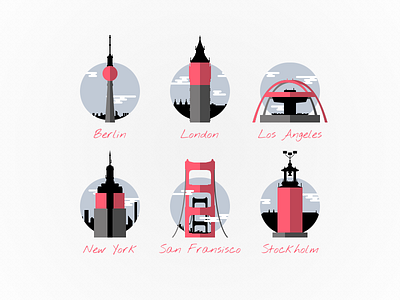 City Icons cities icon icon set materik mattias eriksson