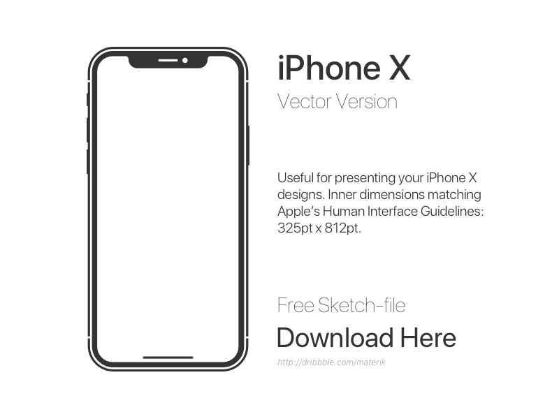 Download iPhone X Vector Sketch-file by Mattias Farnemyhr on Dribbble