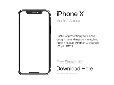 iPhone X Vector Sketch-file apple download free iphone x materik mattias eriksson sketch vector