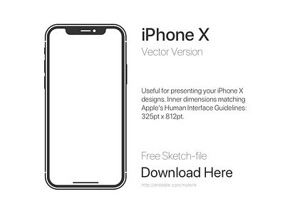 iPhone X Vector Sketch-file