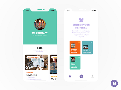 Butterfly iOS App app branding design flat ios iphone x materik mattias eriksson typography ui
