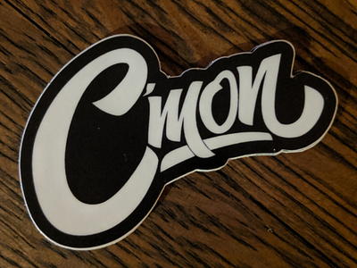 C'mon, it's a sticker. cmon design font graphic design hand lettering hand made font illustrator typography