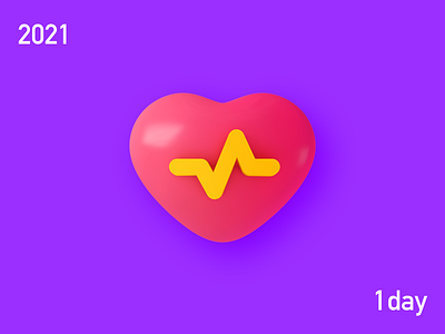 C4D ICON-Heart 3d app application branding c4d design icon icon medal reward illustration logo ui