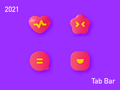 C4D-ICON Tab bar 3d app application branding design graphic design icon icon medal reward illustration logo sketch ui