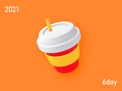 C4D ICON Coffee cup 3d app application branding design icon icon medal reward illustration logo sketch ui