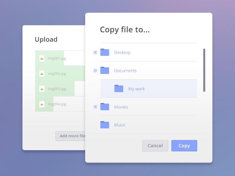 Upload UI by David Minty - Dribbble