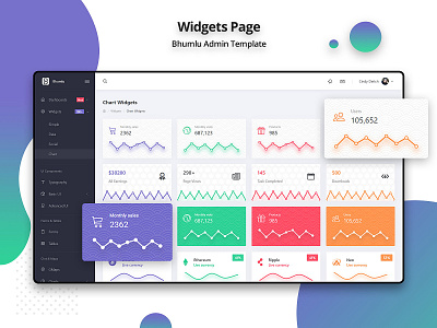 Bhumlu Admin Template Widgets admin admin dashboard admin design admin panel admin template branding dribbble dribbble shots premium design ui design ui ux