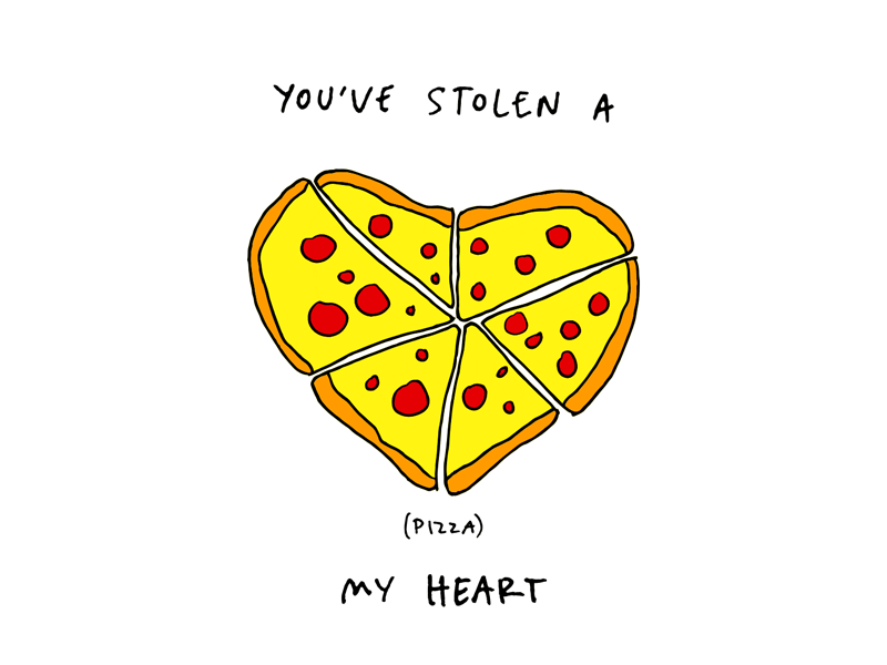 Pizza my heart. animation vday