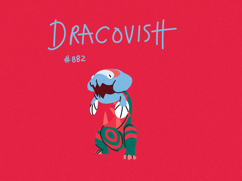 #882 Dracovish animation illustration pokemon