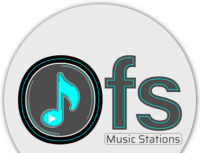 OFS Music Station | Logo Design brand character design flat icon illustration logo minimal typography ui