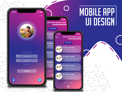 Mobile App | UI Design app flat graphicdesign icon illustration logo ui design ui designers ux vector web