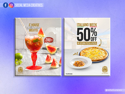 Social Media Creative Ads Design for Restaurant- Graphic Design branding design graphic design icon illustration logo minimal motion graphics ui ux vector