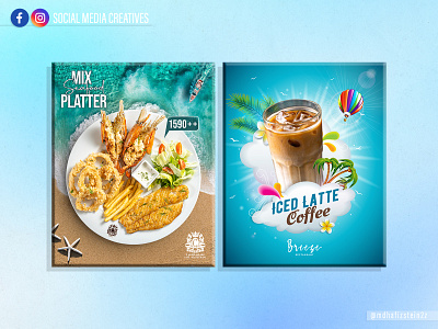 Social Media Creative Ads Design for Restaurant- Graphic Design 3d animation branding design graphic design icon illustration logo minimal motion graphics ui ux vector