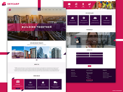 Construction Website Design Concept