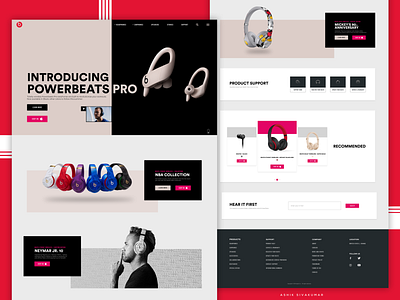 Beats website Re-Design adobe photoshop adobe xd audio beats design landing page ui ui ux ui ux design ui deisgn ui designer user interface ux design web design wesite