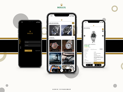 "Rolex" Mobile Application UI Concept adobe photoshop adobe xd adobexd design mobile mobile app mobile app design mobile application mobile apps purchase purchases rolex ui ux ui ux design ui deisgn ui designer ui ux design ui ux designer ux design watches