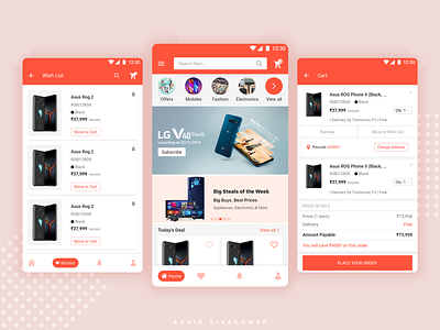 E-Commerce Application adobe photoshop adobe photoshop cc adobe xd design ecommerce ecommerce app ecommerce design india kerala shopping shopping app ui ux ui ux design ui deisgn ui ux design ux design