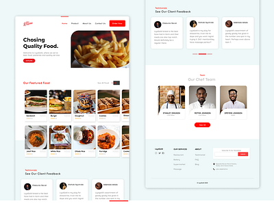 LiyaGold Restaurant Landing Page figma figmadesign landing page uiux webdesign